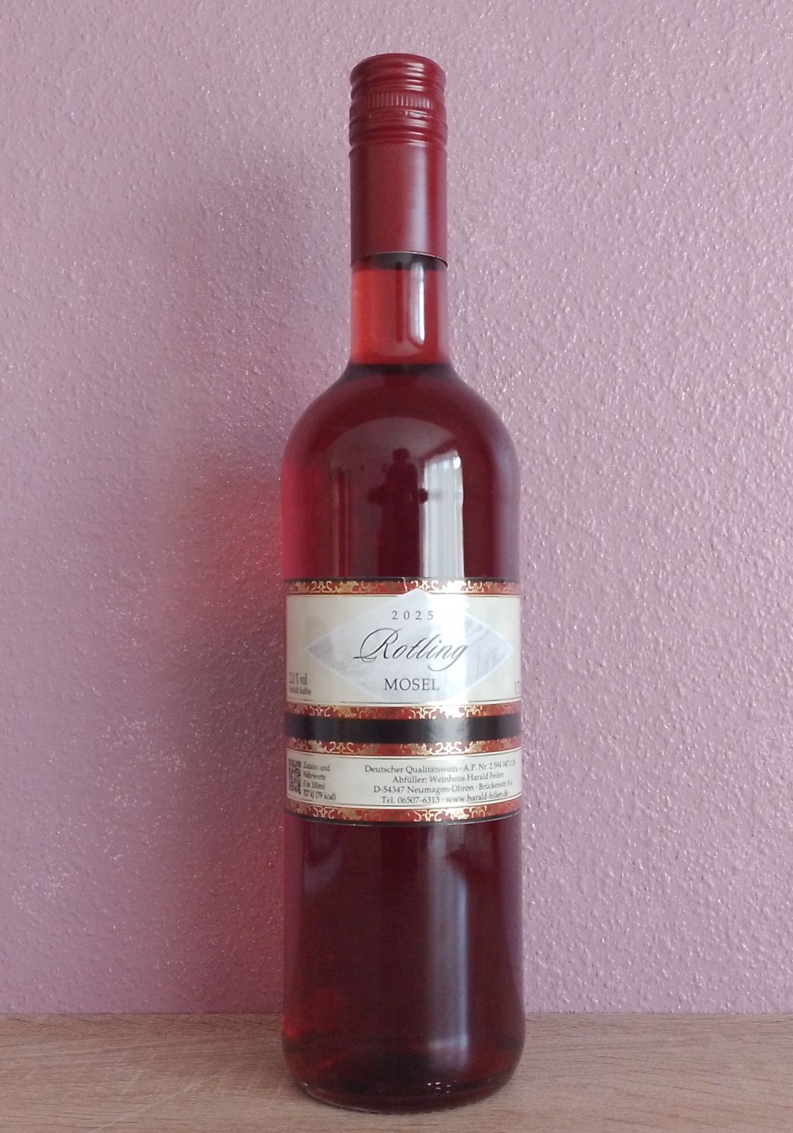 <br>Artikel-Nr.: 126<br>0,75 Fl. 2025 Rotling<br>Deutscher Qualitätswein/Mosel <br>Duett aus Dornfelder und Kerner Trauben<br>
